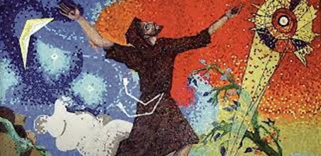 Modern painting of St Francis