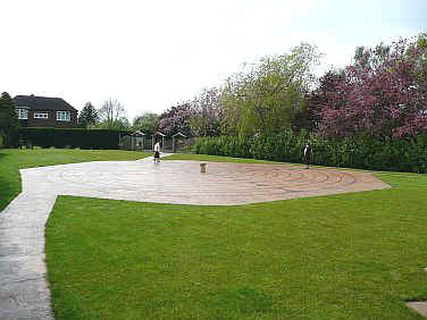 A labyrinth laid out in the grounds of the convent
