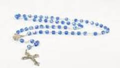 Rosary beads in blue