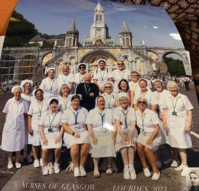 Group photo of nurses at Lourdes